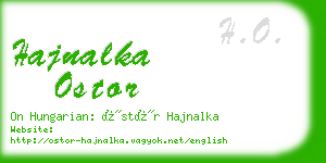 hajnalka ostor business card